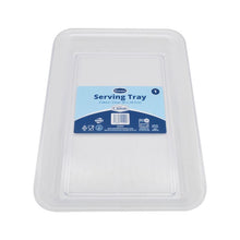 Load image into Gallery viewer, Medium Clear Plastic Rectangle Serving Tray (36cm x 24cm x 3cm)