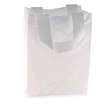 Load image into Gallery viewer, Medium White Poly SOS Flexi Loop Carrier Bags (Case of 250)