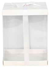 Load image into Gallery viewer, 12" x 12" x 15" Clear Gift Box White Square Base (Flat packed)
