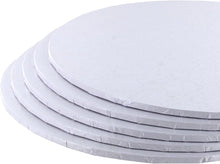 Load image into Gallery viewer, 8" Round White Masonite 4mm Cake Boards Thin (Pack of 5)