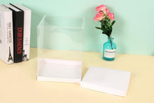 Load image into Gallery viewer, 12" x 12" x 15" Clear Gift Box White Square Base (Flat packed)