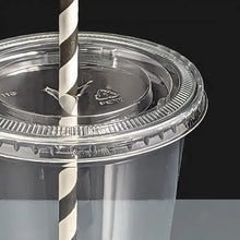 Load image into Gallery viewer, 15oz/440ml Reusable Smoothie Cups with Straw Slot Flat Lids (Set of 50)