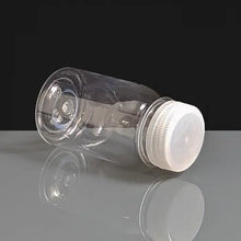 Load image into Gallery viewer, 125ml Empty Round Plastic Bottle with Screw On Lid