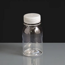 Load image into Gallery viewer, 125ml Empty Round Plastic Bottle with Screw On Lid