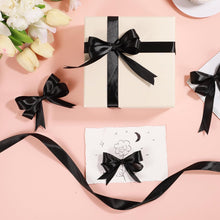 Load image into Gallery viewer, 25mm (1") x 50metres Roll of Black Single Satin Ribbon