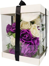 Load image into Gallery viewer, 8" x 8" x 10" Clear Gift Box White Square Base (Flat packed)