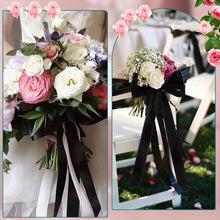 Load image into Gallery viewer, 25mm (1") x 50metres Roll of Black Single Satin Ribbon