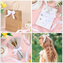 Load image into Gallery viewer, 25mm (1") x 50metres Roll of White Single Satin Ribbon