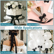 Load image into Gallery viewer, 25mm (1") x 50metres Roll of Black Single Satin Ribbon