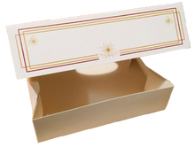 Load image into Gallery viewer, 7" x 5" x 2" Rectangular White Window Mithai (Indian Sweet) Box