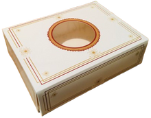 Load image into Gallery viewer, 7" x 5" x 2" Rectangular White Window Mithai (Indian Sweet) Box