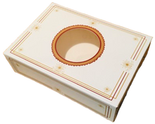 Load image into Gallery viewer, 7" x 5" x 2" Rectangular White Window Mithai (Indian Sweet) Box