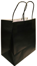 Load image into Gallery viewer, Black Paper Bags 21x20x12cm (Pack of 12)