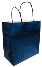 Load image into Gallery viewer, Dark Blue Paper Bags 21x20x12cm (Pack of 12)
