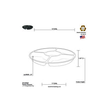 Load image into Gallery viewer, 16" Clear 7-Sectional Plastic Compartment Platter Tray