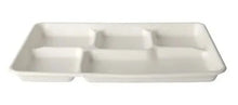 Load image into Gallery viewer, Rectangular 5-Compartment Punjabi Thali Bagasse Food Tray 8" x 12" (Pack of 25)