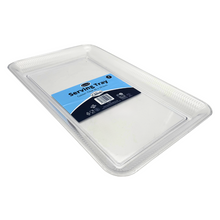 Load image into Gallery viewer, Large Clear Plastic Rectangle Serving Tray (46cm x 28cm x 3cm)