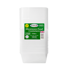 Load image into Gallery viewer, 750ml Heavy Duty Plastic Containers (Pack of 25pcs)