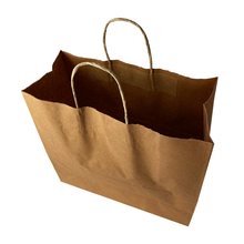 Load image into Gallery viewer, SOS Extra-Large Pure Kraft Twisted Handle Paper Bags (Case of 250)