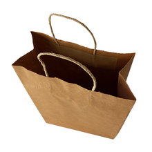 Load image into Gallery viewer, SOS Large Pure Kraft Twisted Handle Paper Bags (Case of 250)