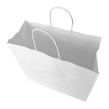 Load image into Gallery viewer, SOS Extra-Large White Twisted Handle Paper Bags (Case of 250)