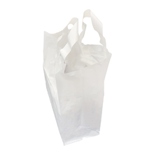 Load image into Gallery viewer, Medium White Poly SOS Flexi Loop Carrier Bags (Case of 250)