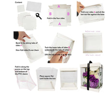 Load image into Gallery viewer, 12" x 12" x 15" Clear Gift Box White Square Base (Flat packed)