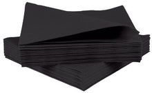 Load image into Gallery viewer, 40cm 2-ply 8-fold Black Dinner Napkins (Pack of 125)