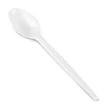 Load image into Gallery viewer, Mini White Reusable Spoons 11cm (Pack of 100)