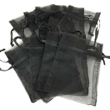 Load image into Gallery viewer, 4" x 5" Black Organza Favour Bags (Pack of 10)