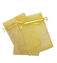 Load image into Gallery viewer, 4" x 5" Gold Organza Favour Bags (Pack of 10)