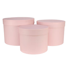 Load image into Gallery viewer, Pale Pink Round Hat Box (Set of 3 boxes)
