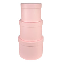 Load image into Gallery viewer, Pale Pink Round Hat Box (Set of 3 boxes)