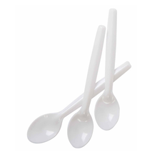 Load image into Gallery viewer, Mini White Reusable Spoons 11cm (Pack of 100)