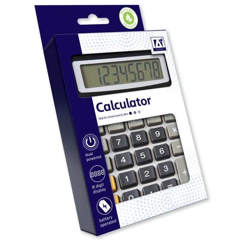 Display 8-Digit Display Desktop Black Calculator