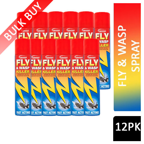 Fly & Wasp Spray Killer 300ml (12 tins)