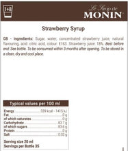 Load image into Gallery viewer, Strawberry 70cl Monin Syrup
