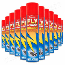 Load image into Gallery viewer, Fly &amp; Wasp Spray Killer 300ml (12 tins)
