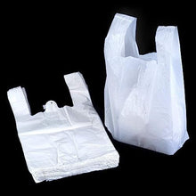 Load image into Gallery viewer, 11x17x21&quot; White Plastic Vest 18mu Large &quot;PUMA&quot; Carrier Bags
