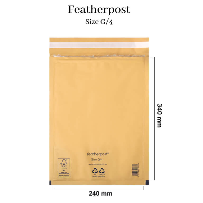 Size G Padded Envelopes 230mm x 340mm Peel & Seal (Box of 100)