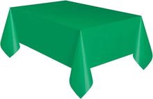 Load image into Gallery viewer, Plastic Rectangle Green Table Cover 54&quot; x 108&quot; (1 piece)
