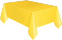 Load image into Gallery viewer, Plastic Rectangle Yellow Table Cover 54&quot; x 108&quot; (1 piece)
