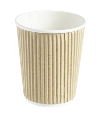 12oz Kraft Brown Ripple Triple Wall Hot Drink Cups
