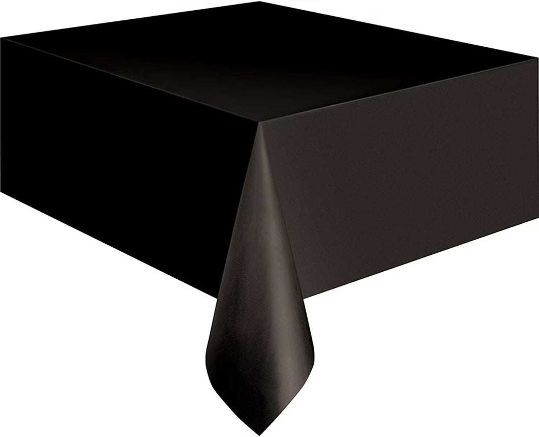 Plastic Rectangle Black Table Cover 54