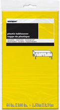 Load image into Gallery viewer, Plastic Rectangle Yellow Table Cover 54&quot; x 108&quot; (1 piece)
