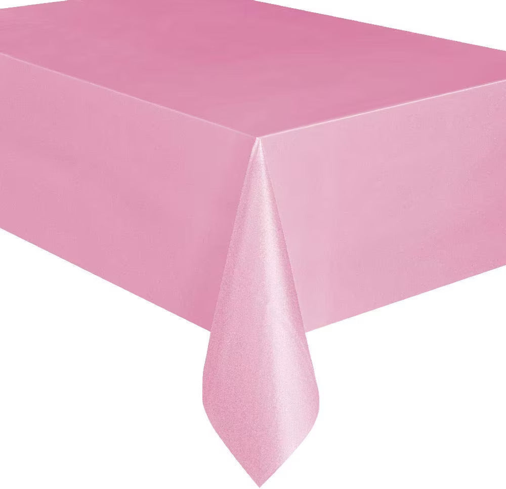 Plastic Rectangle Light Pink Table Cover 54