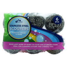 Load image into Gallery viewer, 60 x Stainless Steel Scourers (10 Packs of 6)
