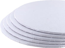 Load image into Gallery viewer, 8&quot; Round White Masonite 4mm Cake Boards Thin (Pack of 5)
