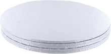 Load image into Gallery viewer, 8&quot; Round White Masonite 4mm Cake Boards Thin (Pack of 5)
