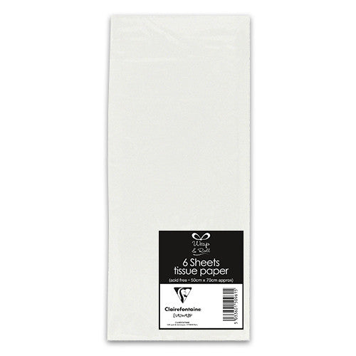 White Tissue Paper 48cm x 75cm (Pack of 6 sheets)